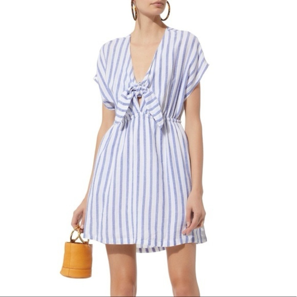 Rails Charlotte Tie Linen Blend Dress